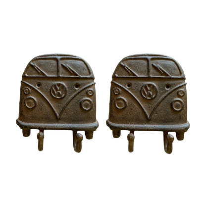 Kombi VW Hook Set of 2 Rustic Cast Iron