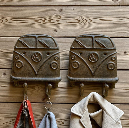 Kombi VW Hook Set of 2 Rustic Cast Iron