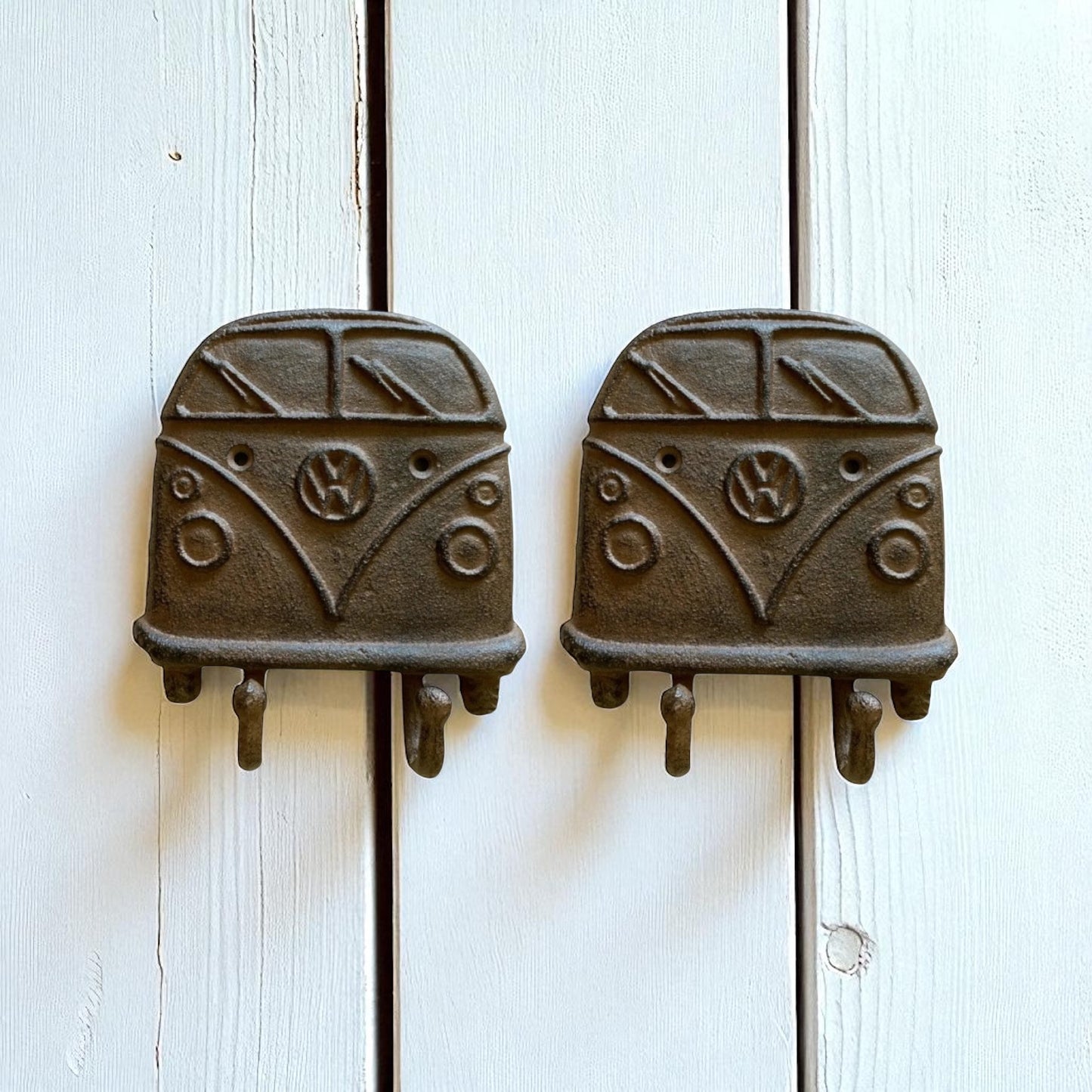Kombi VW Hook Set of 2 Rustic Cast Iron