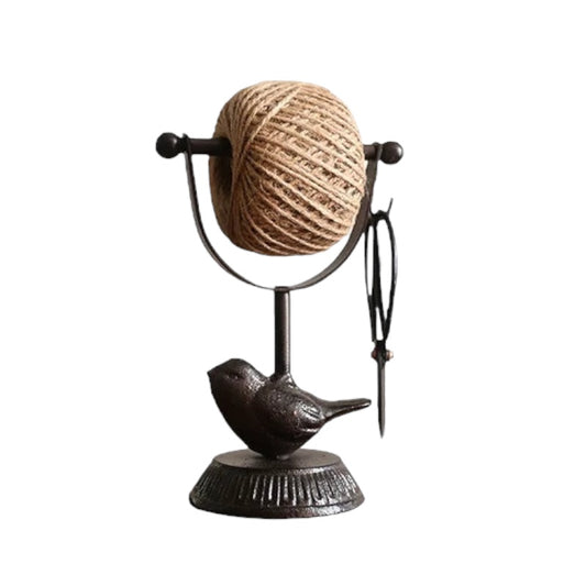 String Holder Cast Iron Rustic Garden Bird