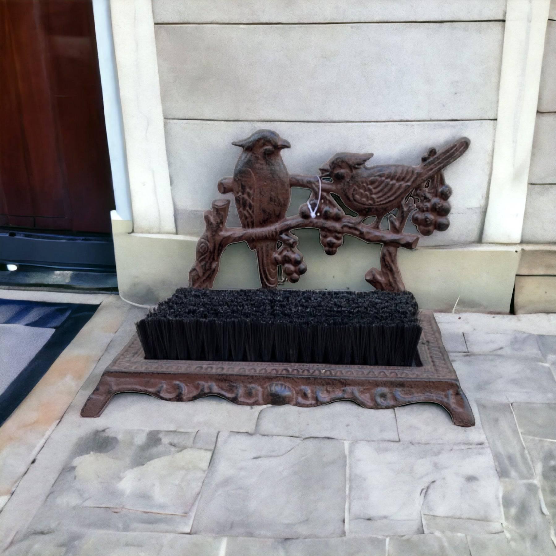 Shoe Scraper Bird Cast Iron Door Stop Brush - The Renmy Store Homewares & Gifts 