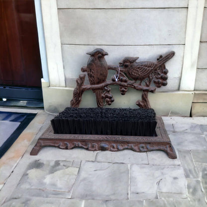 Shoe Scraper Bird Cast Iron Door Stop Brush - The Renmy Store Homewares & Gifts 