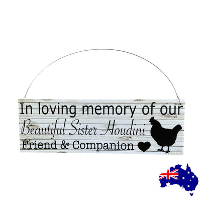 RIP Chicken Memorial Garden Custom Personalised Sign