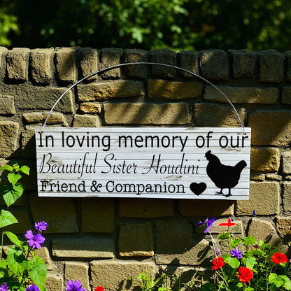RIP Chicken Memorial Garden Custom Personalised Sign