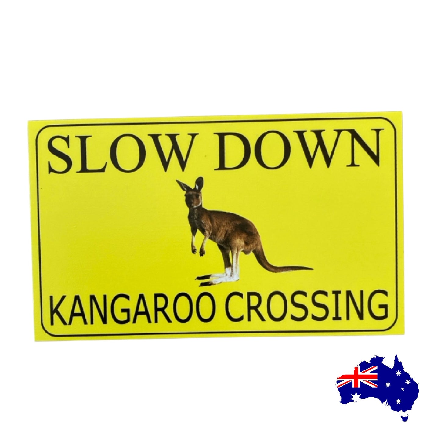 Slow Down Kangaroo Crossing Caution Outdoor Sign