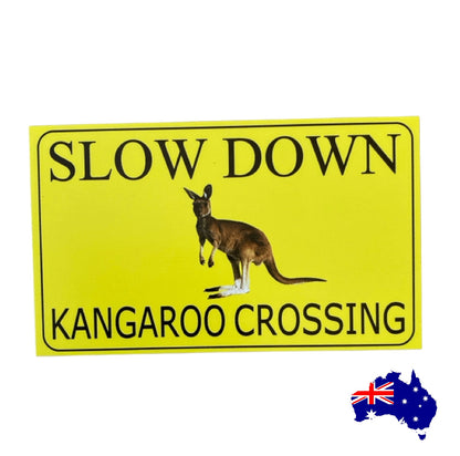 Slow Down Kangaroo Crossing Caution Outdoor Sign