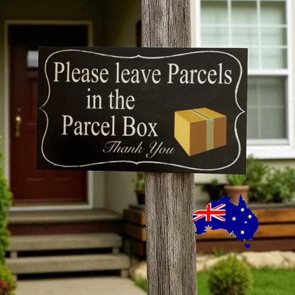 Leave Parcel Mail In Box Courier Delivery Driver Sign