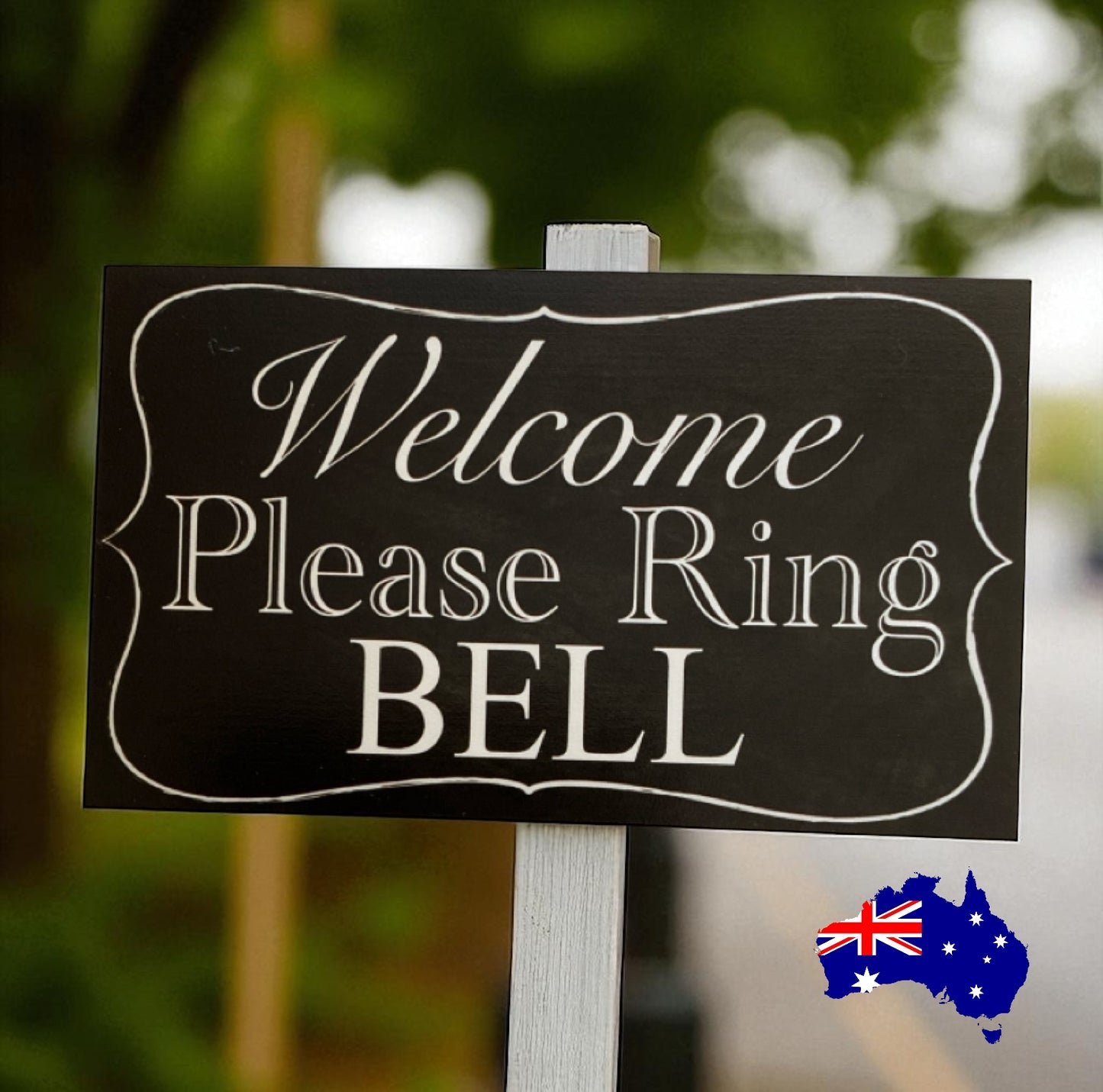 Welcome Please Ring Bell Vintage Sign