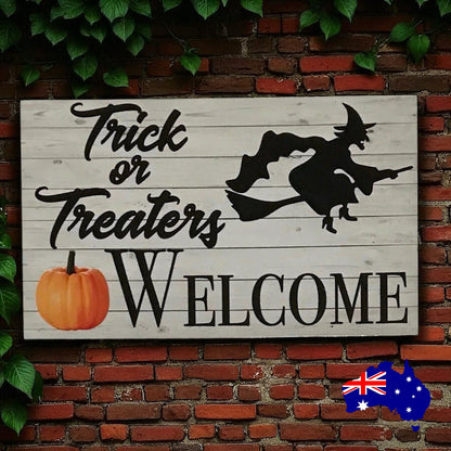 Trick or Treaters Welcome Halloween Sign