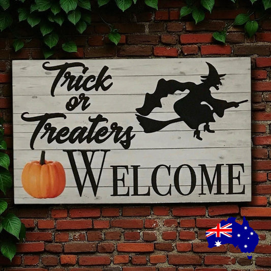 Trick or Treaters Welcome Halloween Sign