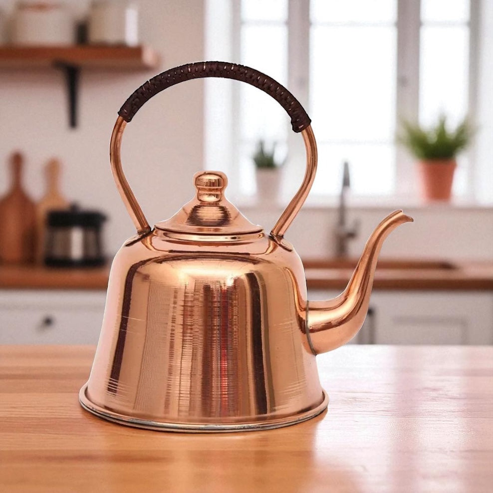 Teapot Handmade Pure Copper 2lt Induction Suitable