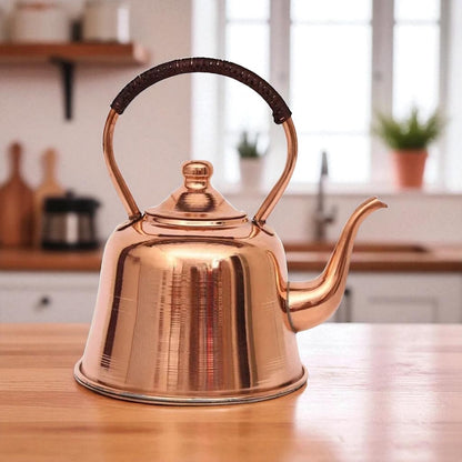 Teapot Handmade Pure Copper 2lt Induction Suitable