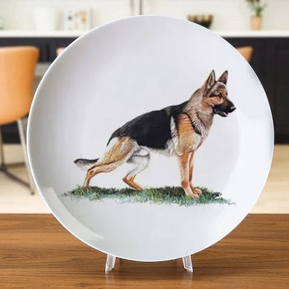 Plate 20cm German Shepherd Dog