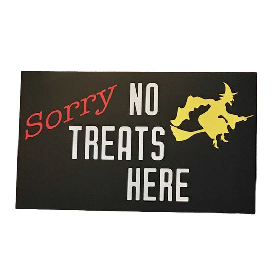 No Treats No Trick or Treaters Halloween Sign - The Renmy Store Homewares & Gifts 