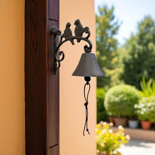 Doorbell Bell Bird Two Birdies Vintage Cast Iron