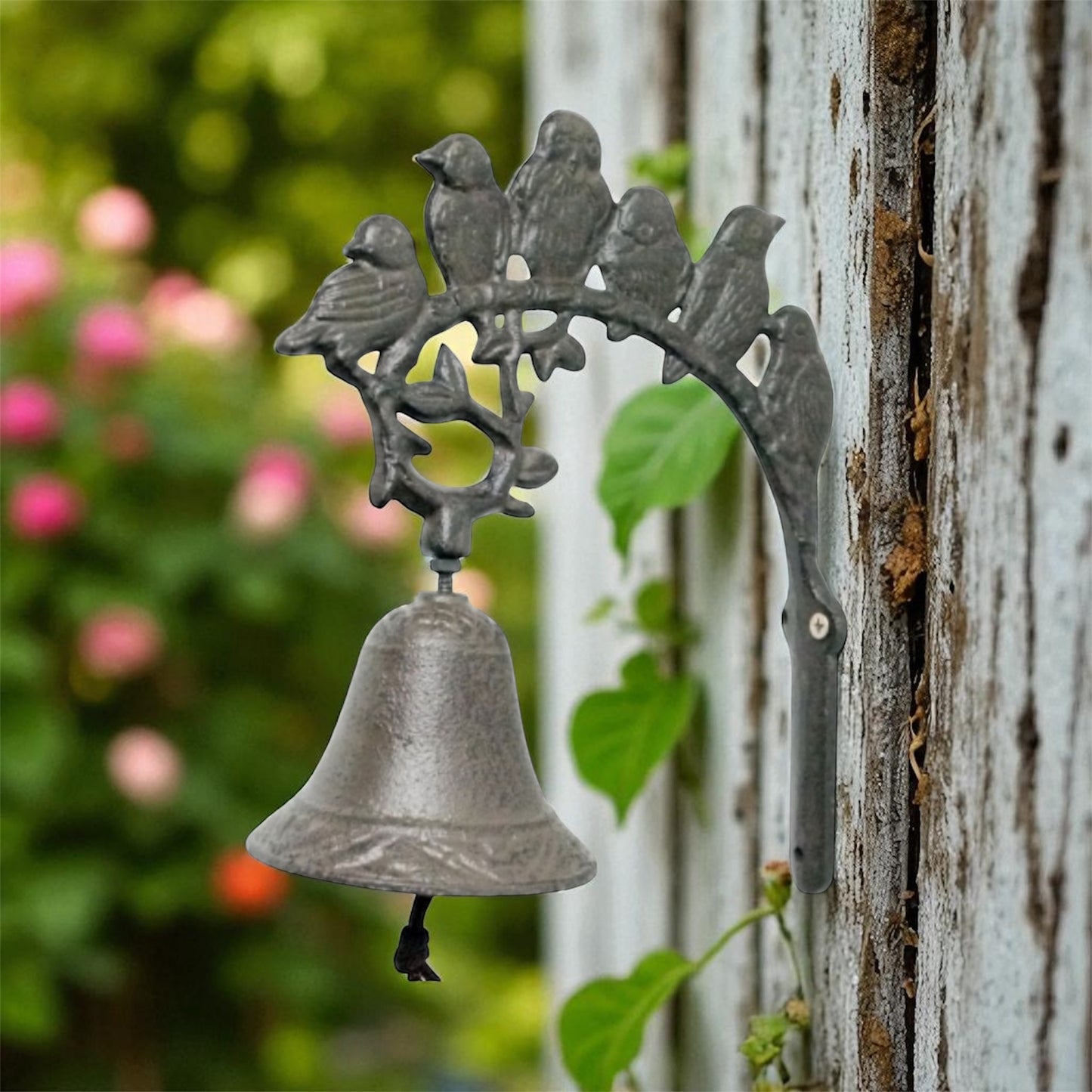 Doorbell Bell Bird Family Six Vintage Cast Iron
