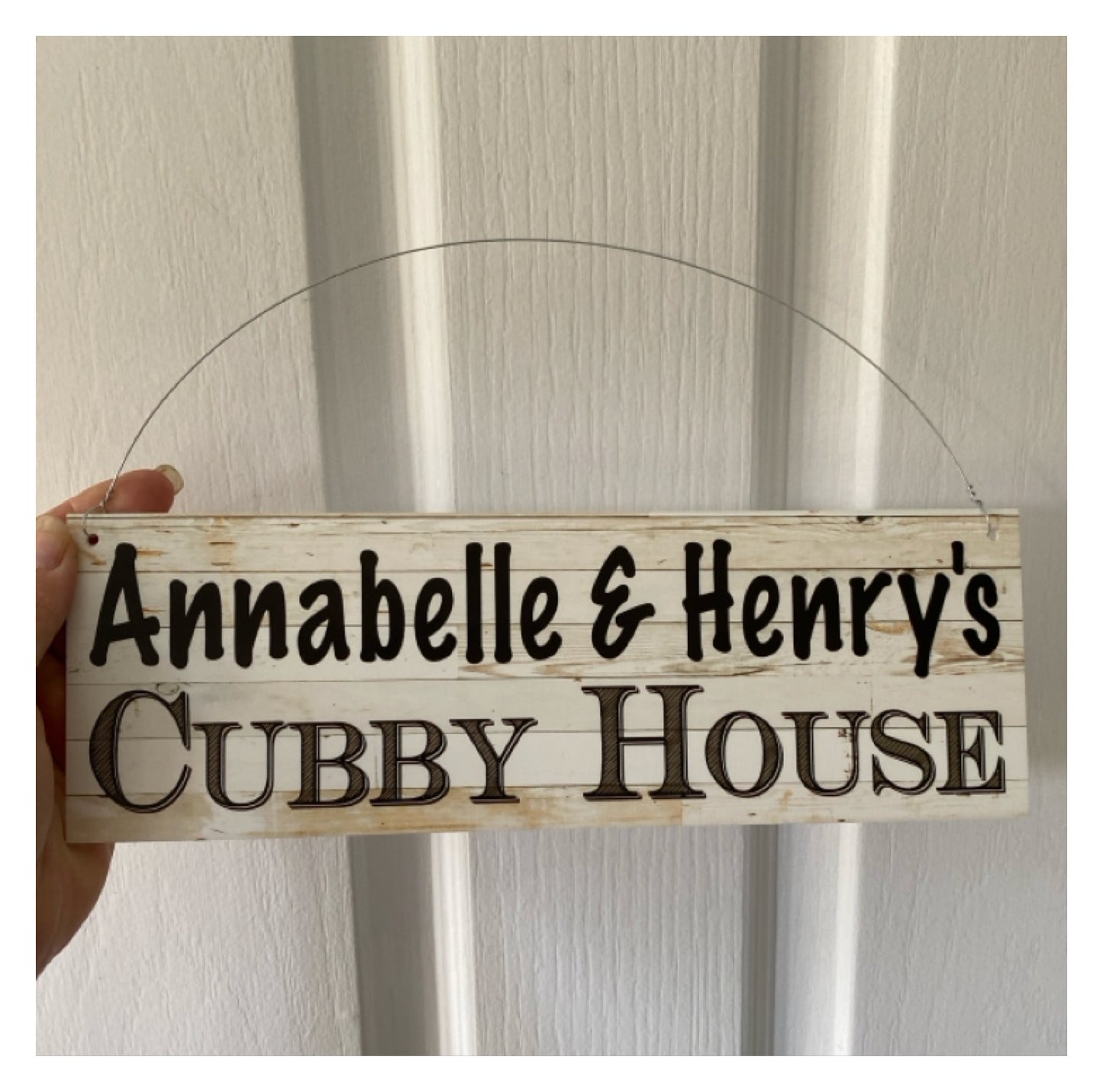 Cubby House Custom Personalised Kids Name Sign