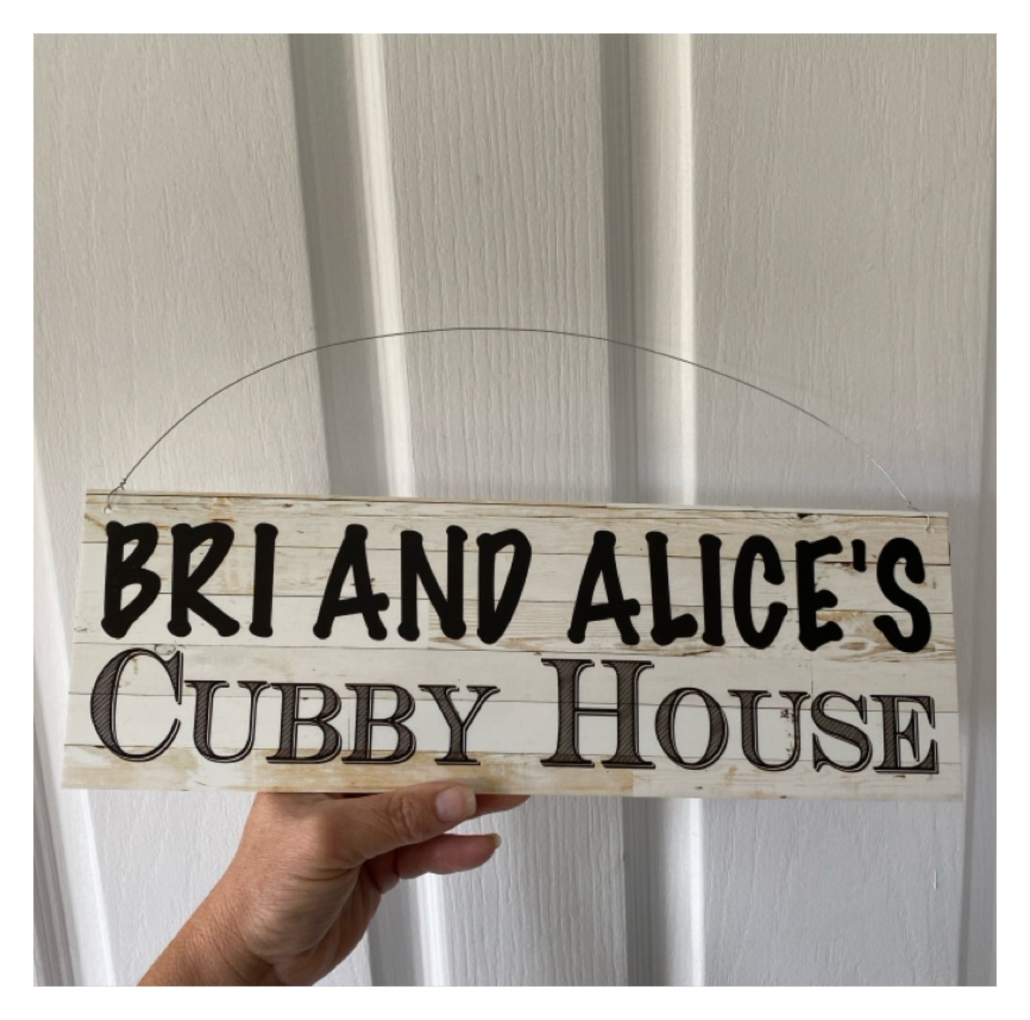 Cubby House Custom Personalised Kids Name Sign
