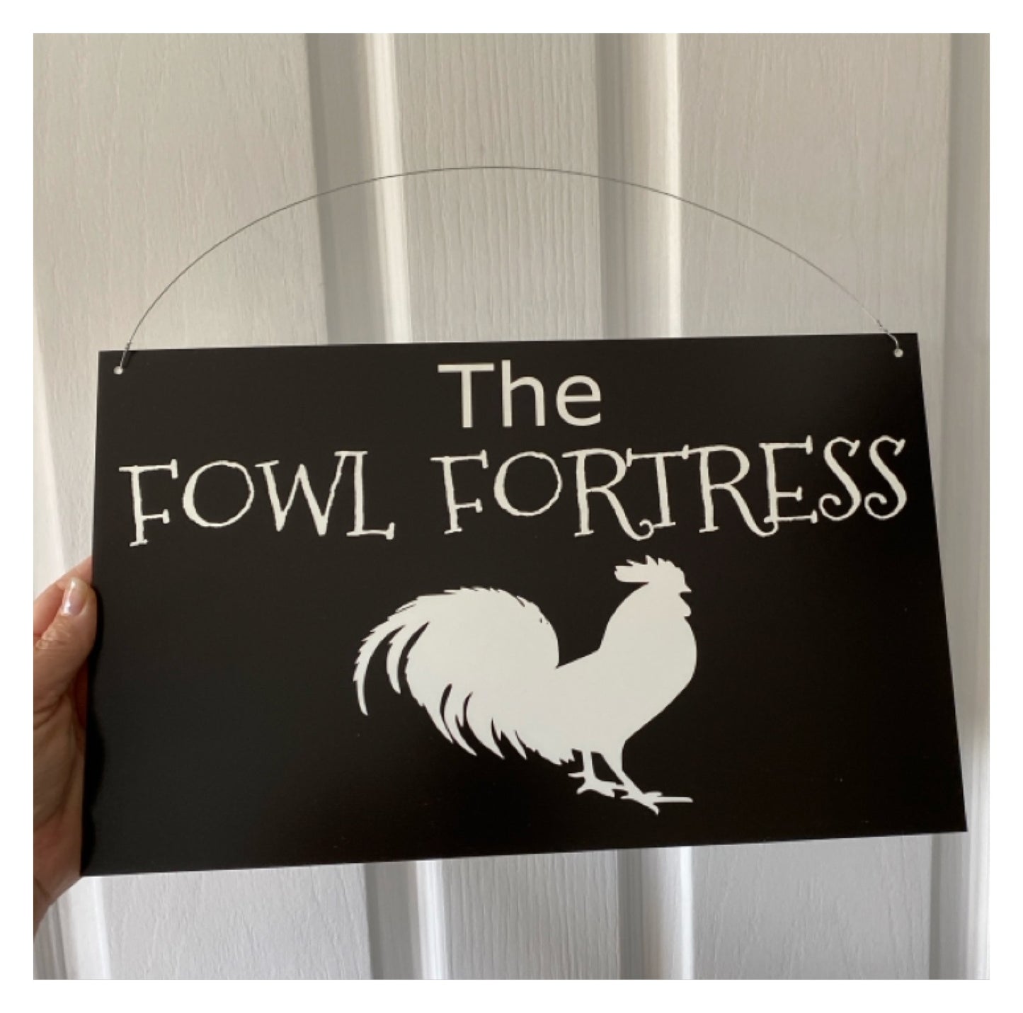 Rooster Chicken The Coop Personalised Custom Sign