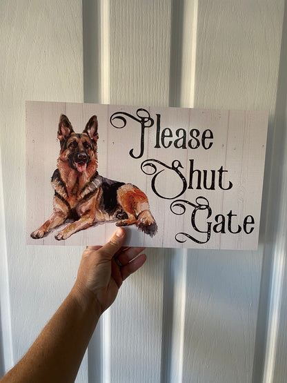 German Shepherd Dog Custom Personalised Sign | Timber Look | Outdoor Aussie Made