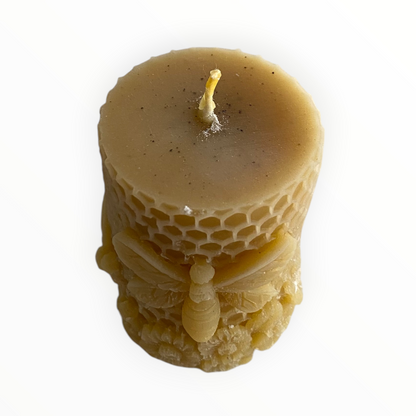 Bee Hook & Pure Beeswax Candle Gift Set — Rustic Cast Iron