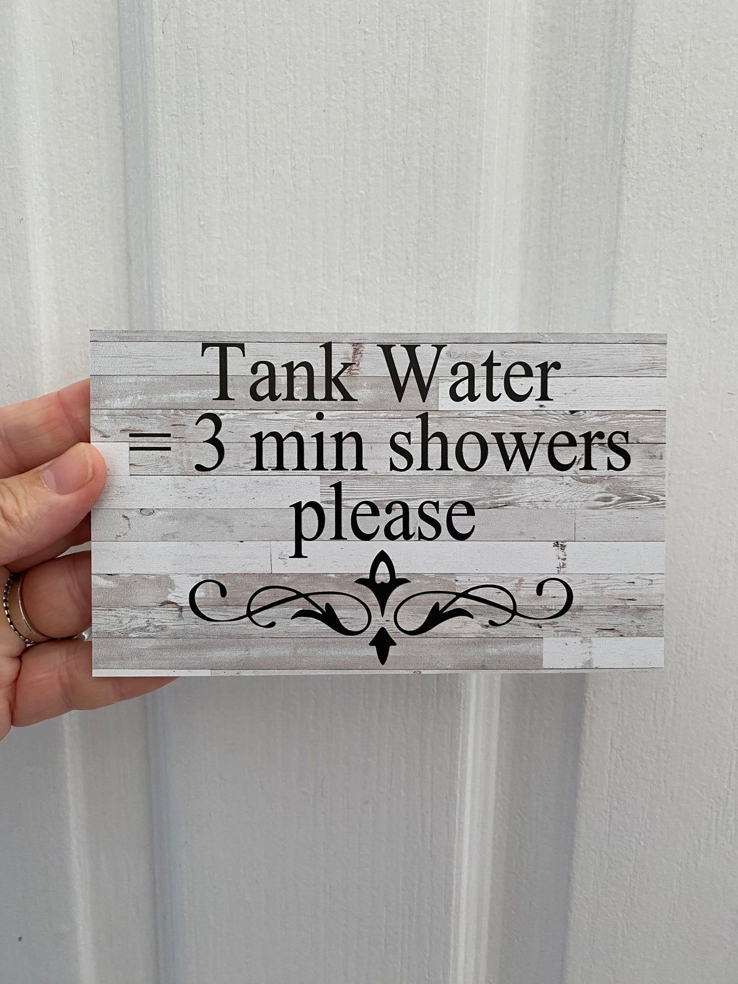 Custom White Wash Scroll Sign or Sticker | Personalised Hamptons Coastal | Large Format Acrylic | Aussie Made