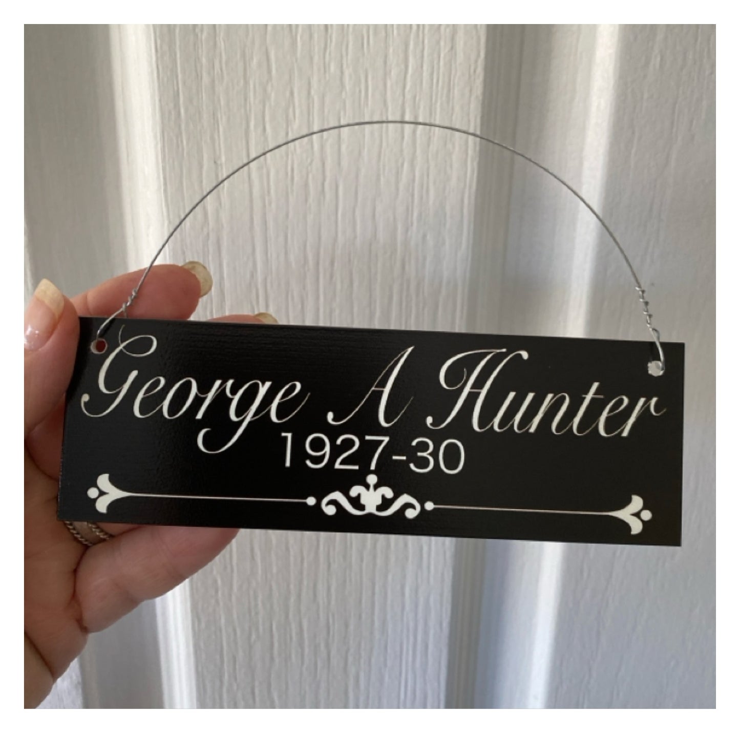 Family Name Custom Personalised Vintage Black Sign