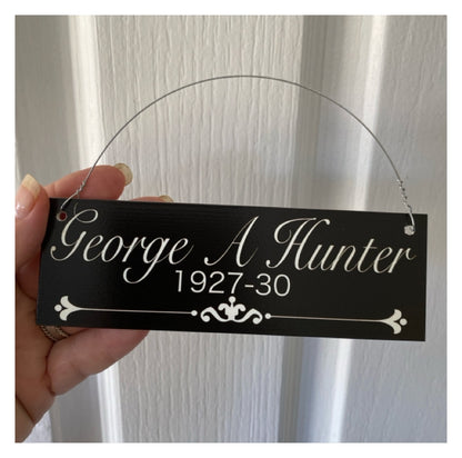 Family Name Custom Personalised Vintage Black Sign