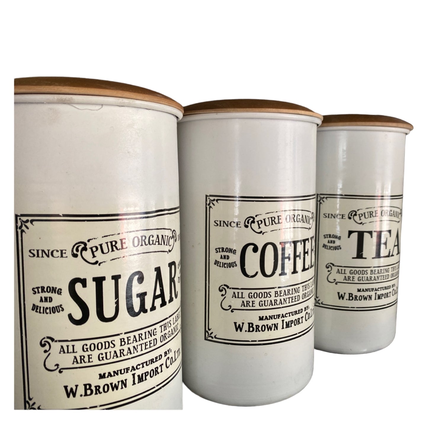 Cannister Jar Set for Coffee Tea & Sugar Vintage