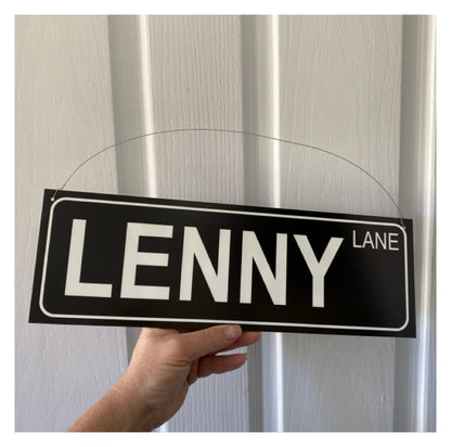 Street Black Custom Personalised Sign