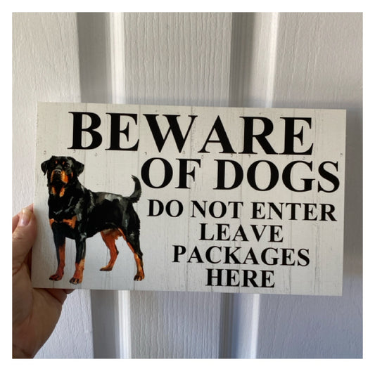 Rottweiler Dog Personalised Custom Sign