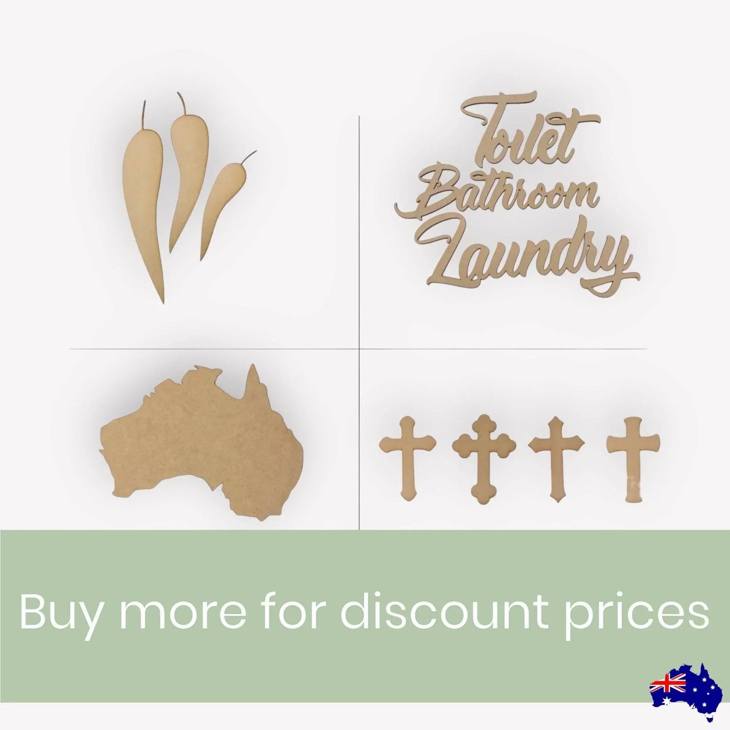 Tree Trees x3 Standing MDF Christmas Craft Laser Cut Shape