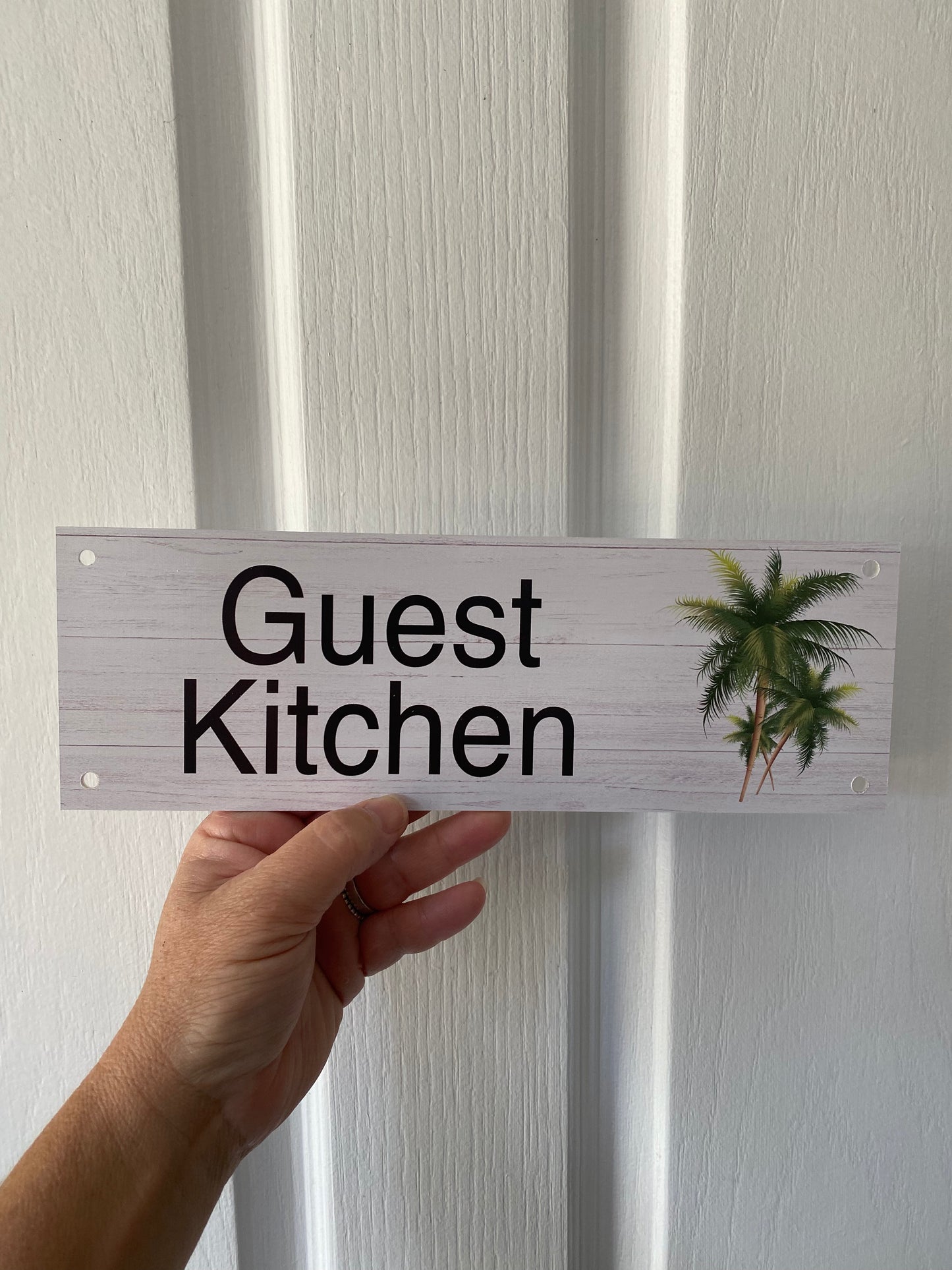 Tropical Palm Trees Door Sign | Toilet Laundry Bathroom