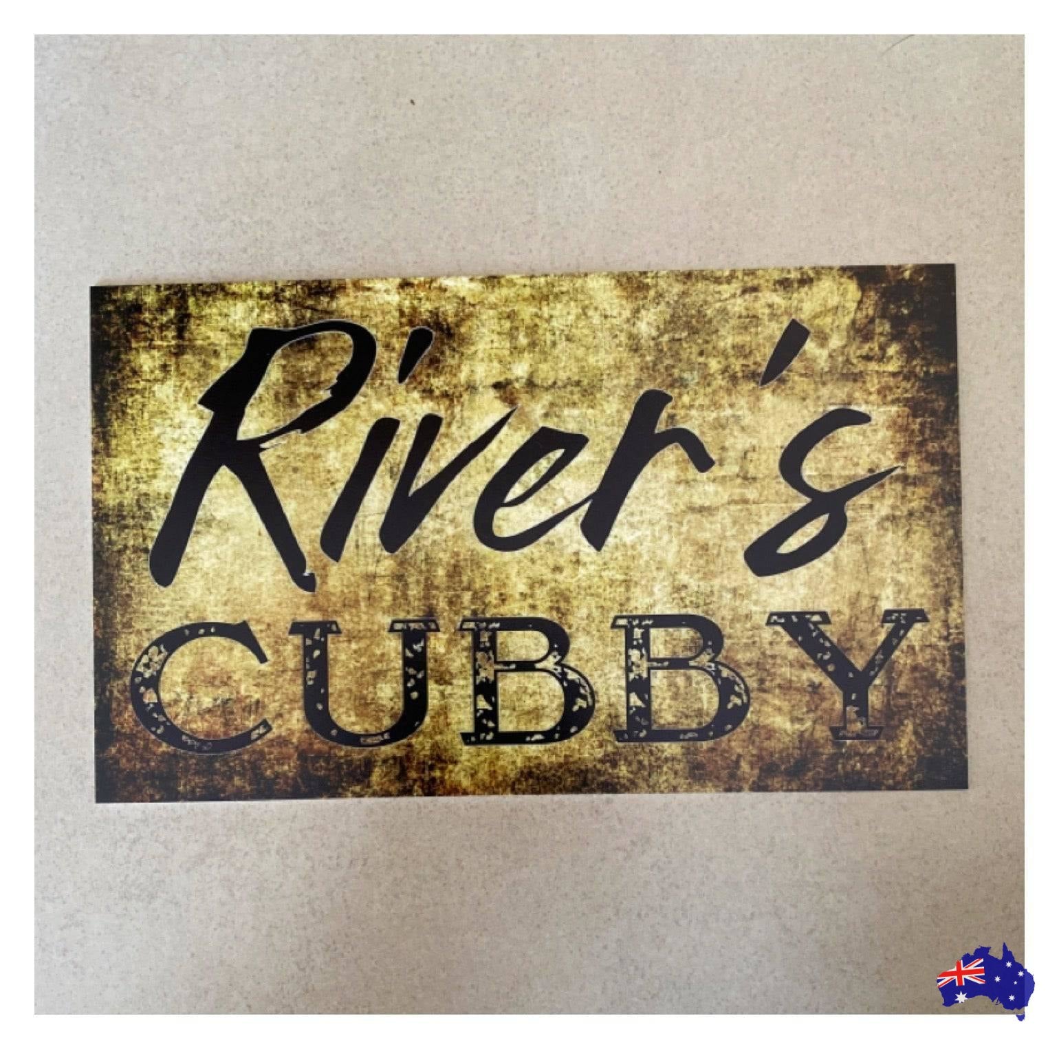 Cubby House Vintage Custom Personalised Sign - The Renmy Store Homewares & Gifts 