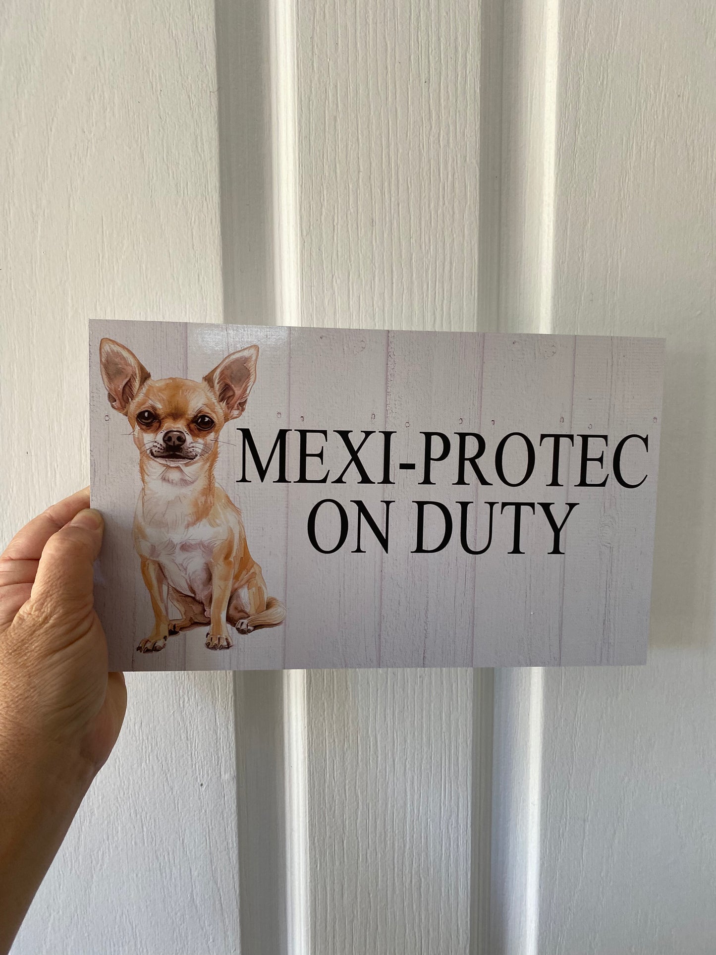 Chihuahua Dog Custom Personalised Sign | Timber Look | Outdoor Aussie Made