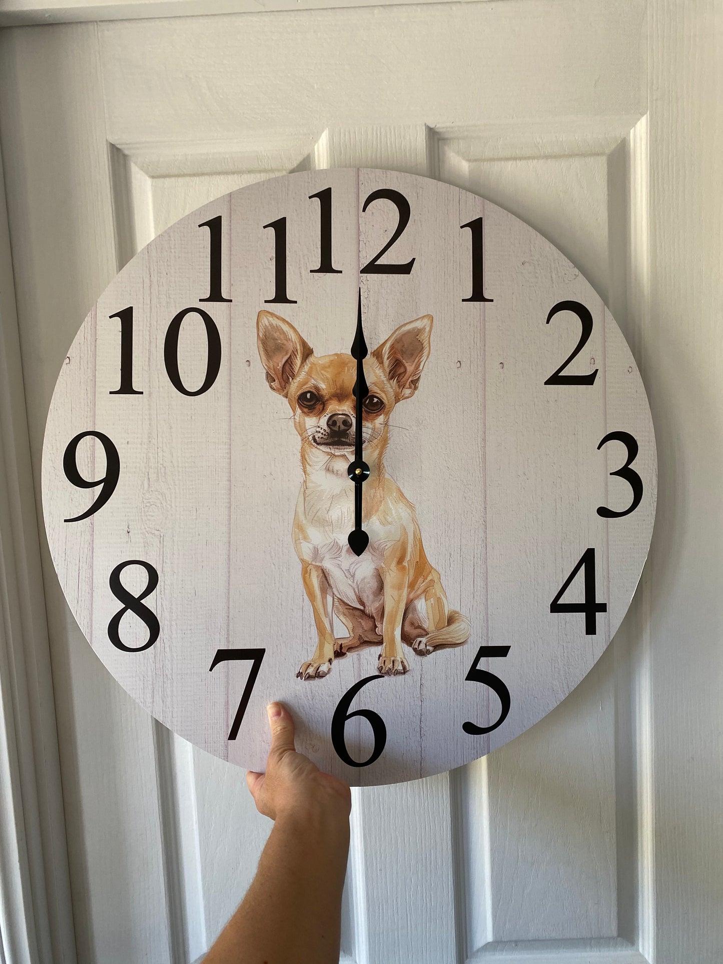 Chihuahua Dog Wall Clock | Aussie Made 30cm 60cm