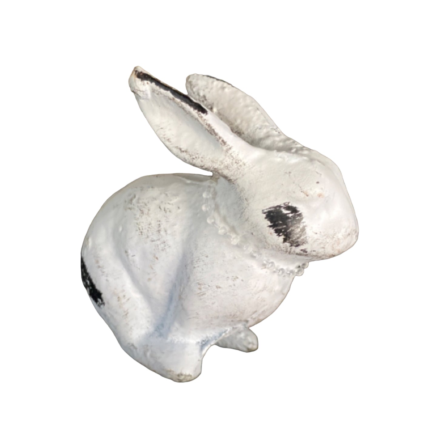Rabbit Cast Iron Antique White Ornament