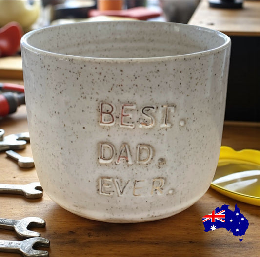 Mug Cup Best Dad Ever Pottery Ceramic Aussie Made