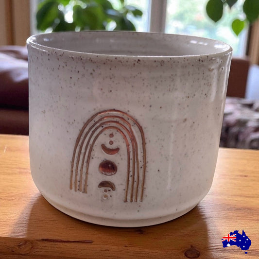 Mug Cup Rainbow Handmade Pottery Ceramic Aussie Made