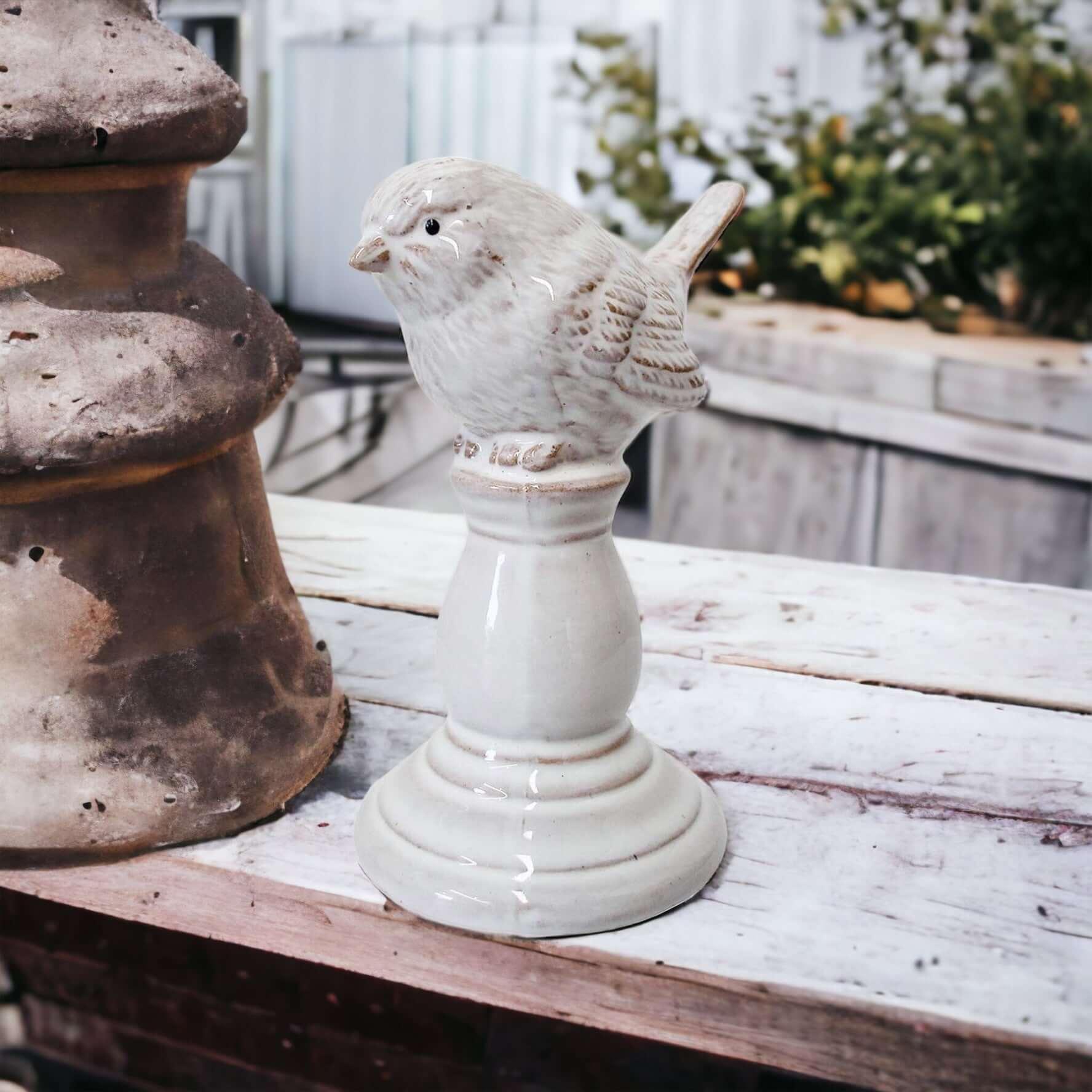 Bird Ceramic Lark French White Décor - The Renmy Store Homewares & Gifts 