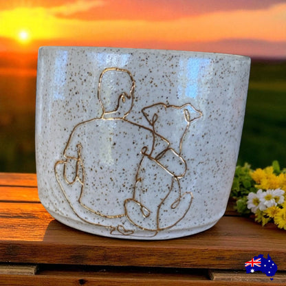 Mug Cup Dog Mans Best Friend Pottery Ceramic Aussie Made