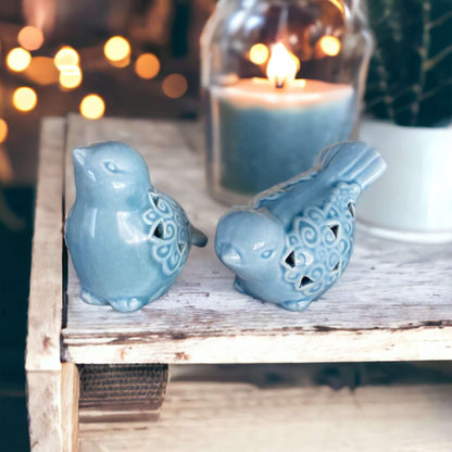 Bird Birds Blue Cute Décor Set Of 2 - The Renmy Store Homewares & Gifts 