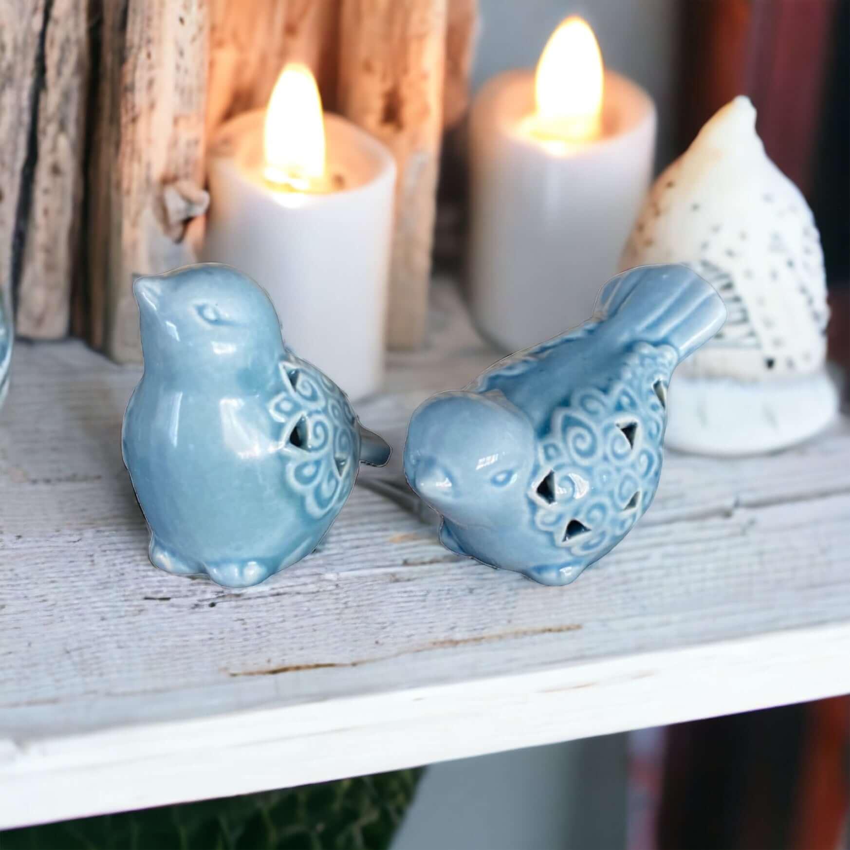 Bird Birds Blue Cute Décor Set Of 2 - The Renmy Store Homewares & Gifts 