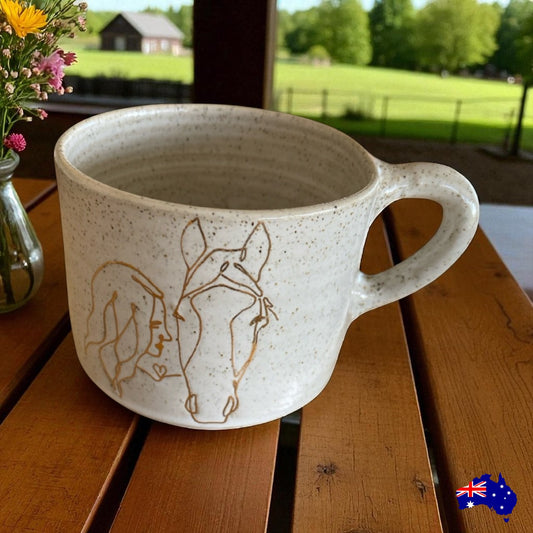 Mug Cup Horse Best Friend Country Pottery Ceramic Aussie Made