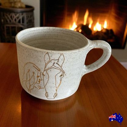 Mug Cup Horse Best Friend Country Pottery Ceramic Aussie Made