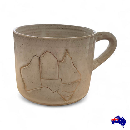 Mug Cup Australia Map Pottery Ceramic Aussie Made