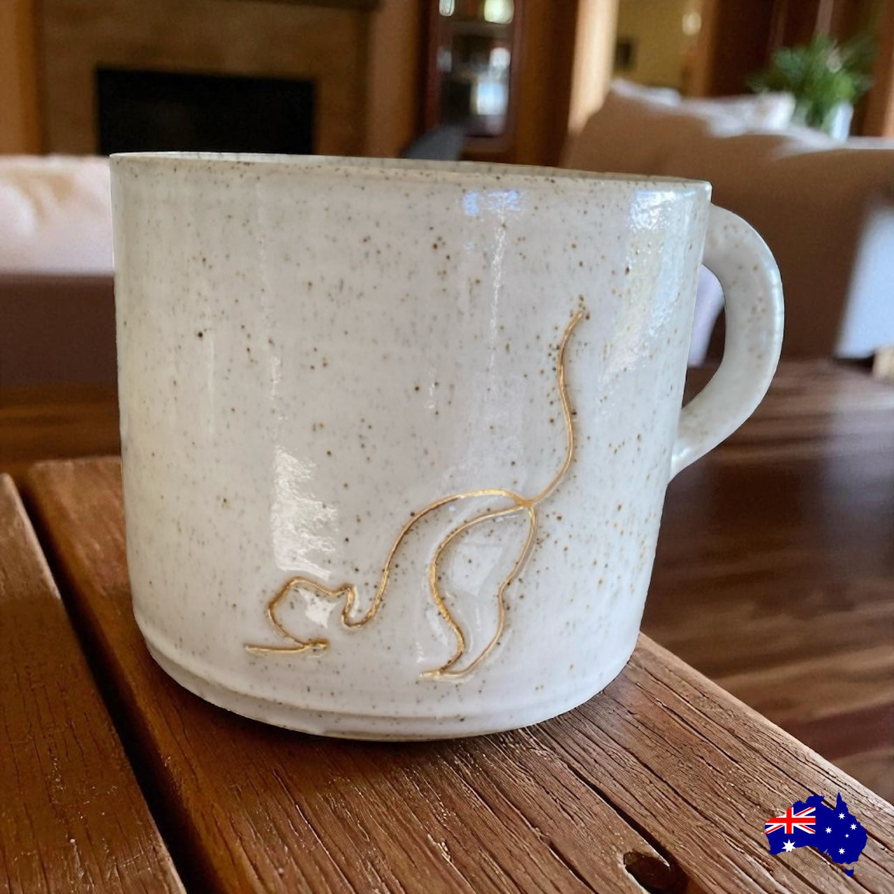 Mug Cup Cat Lover Pottery Ceramic Aussie Made