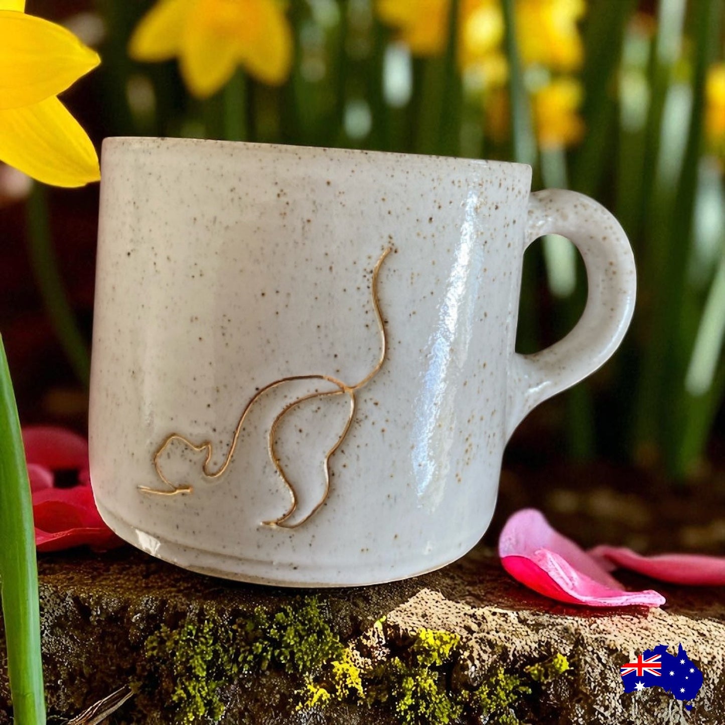 Mug Cup Cat Lover Pottery Ceramic Aussie Made