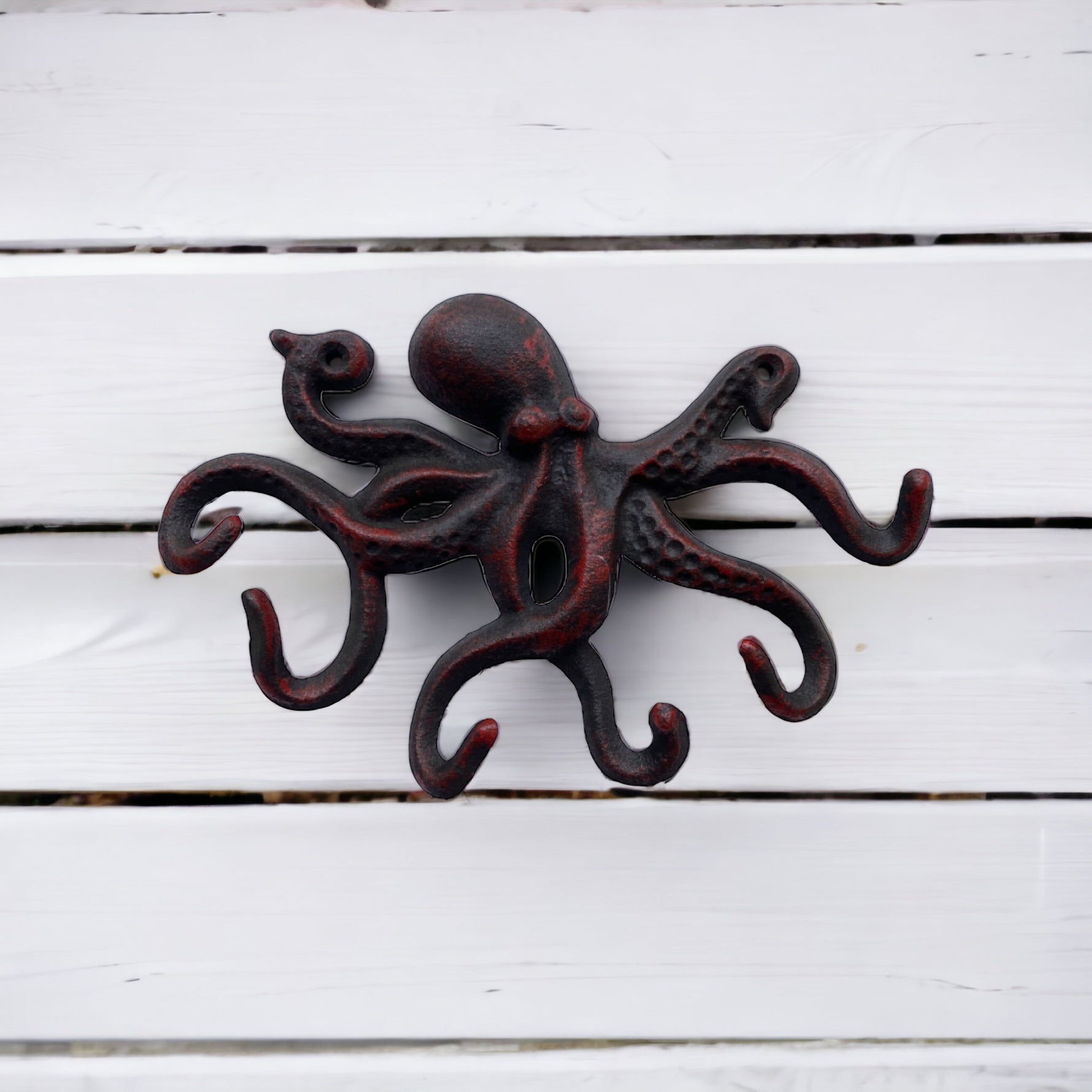 Hook Octopus Wall Coastal Cast Iron - The Renmy Store Homewares & Gifts 