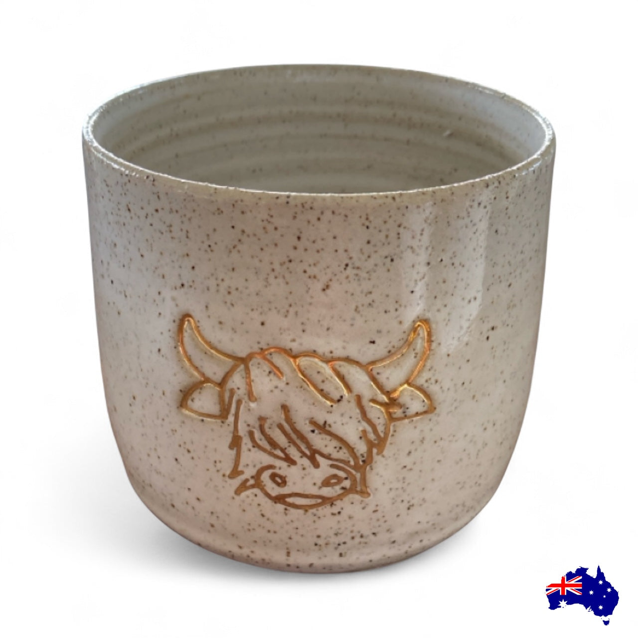 Mug Cup Highland Cow Farm Pottery Ceramic Aussie Made
